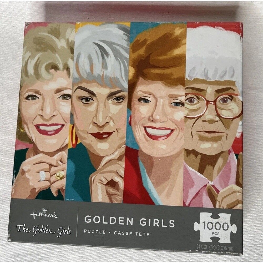 Golden Girls Hallmark 1000pc Jigsaw Puzzle Blanche Sofia  Dorothy 24x30 Open Box